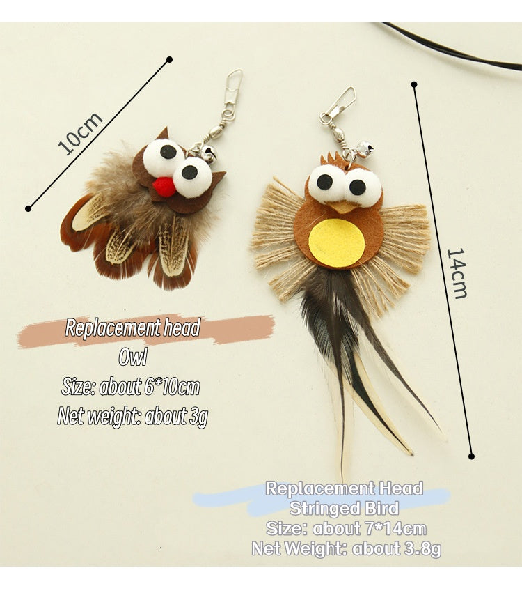 Bird Feather Teaser Wand