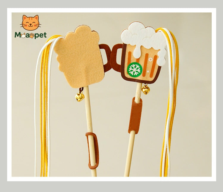 Beer Mug Cat Teaser Stick