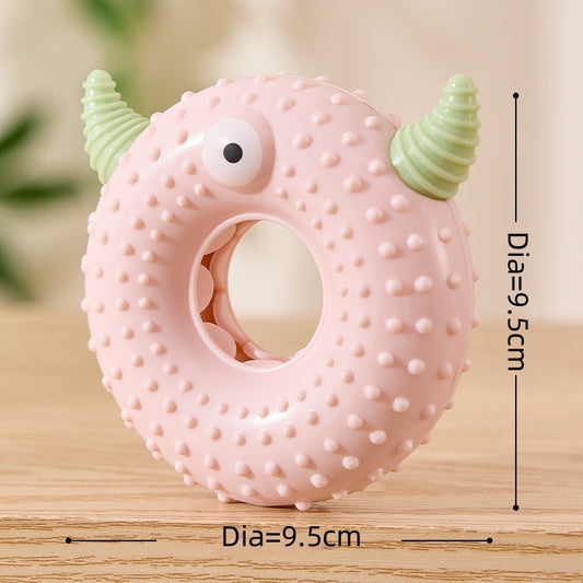Pink Horned Ring Monster Chew Toy